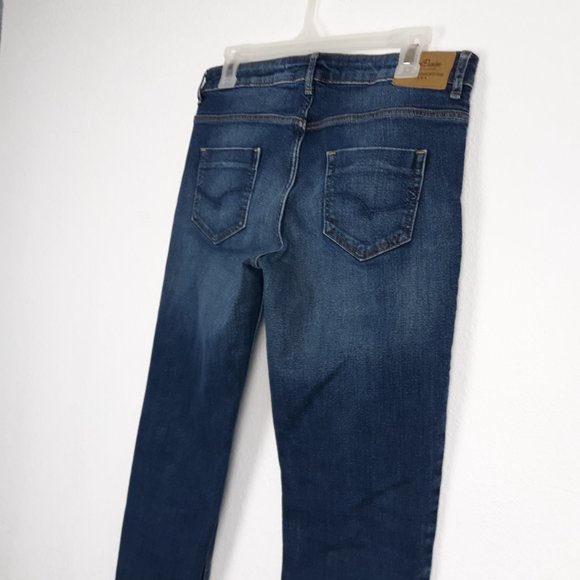 ZARA Women's Core Slim Jeans Size 6 Trafaluc Medium Wash Blue Denim Low Rise - Picture 4 of 14